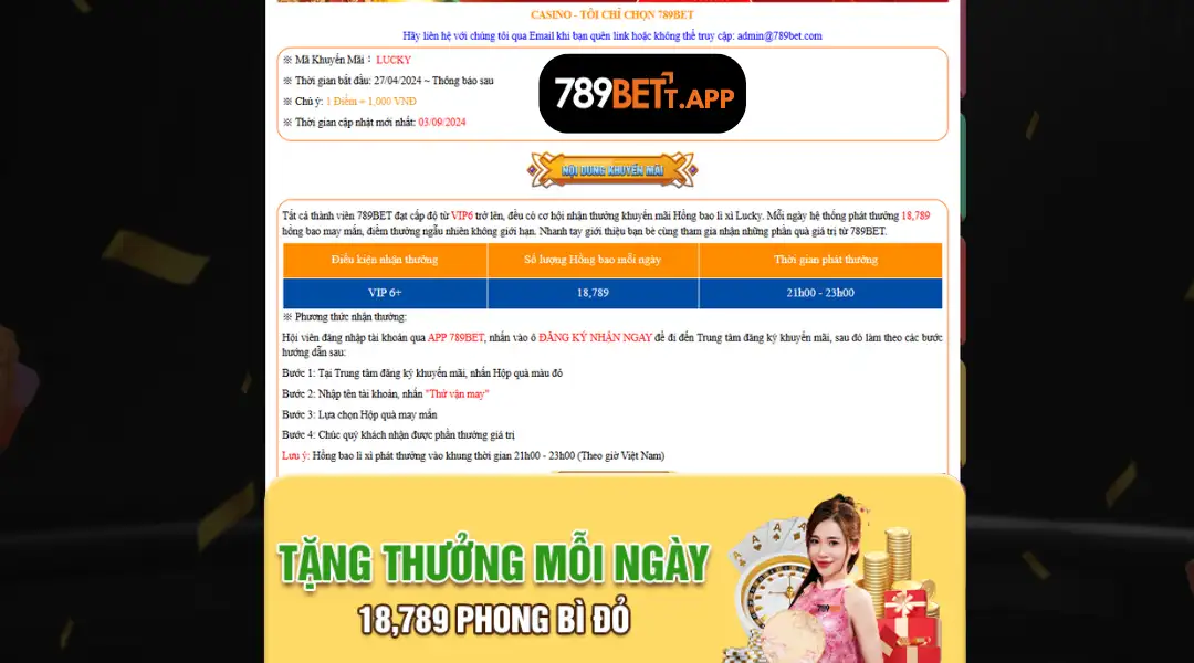 789Bet Phát 18789 Bao Lì Xì Đỏ Mỗi Ngày