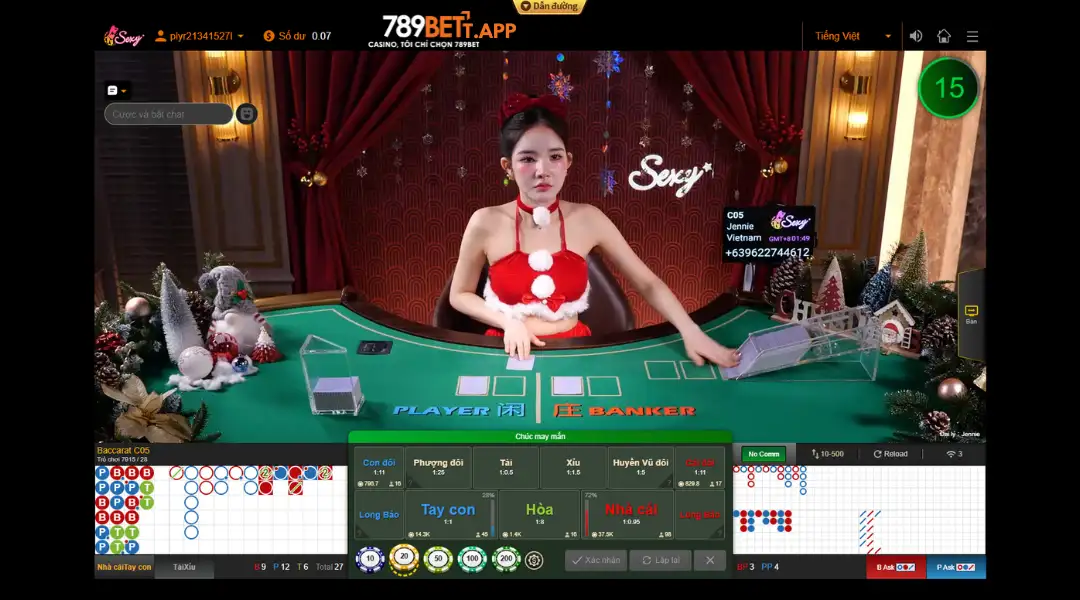 789BET Casino 12 | 789bett.app Baccarat tại 789Bet casino cùng nữ dealer người Việt cực sexy