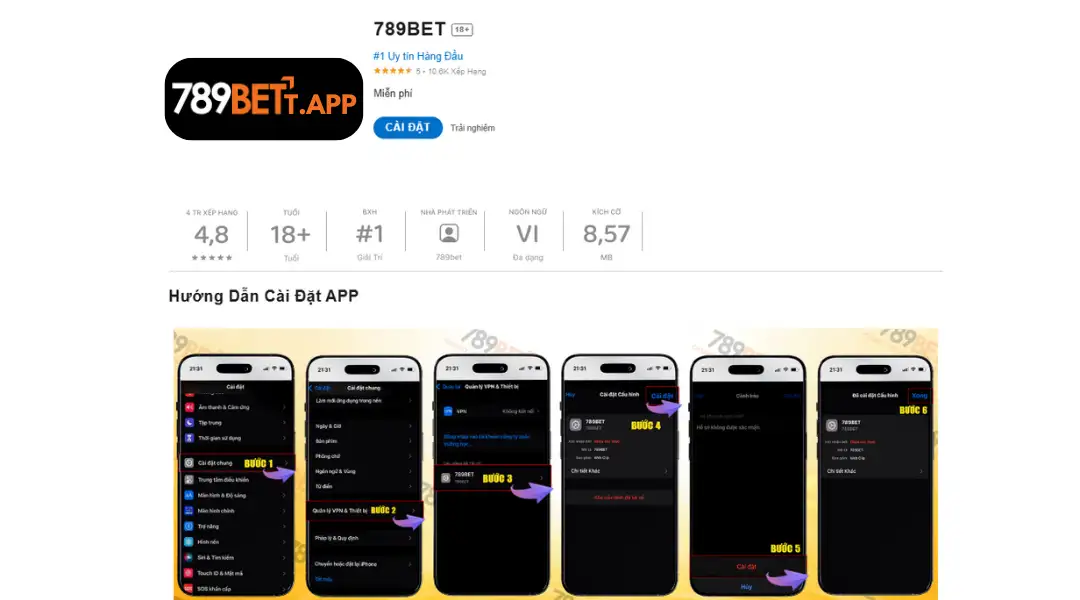 Hướng dẫn tải app 789bet cho iphone