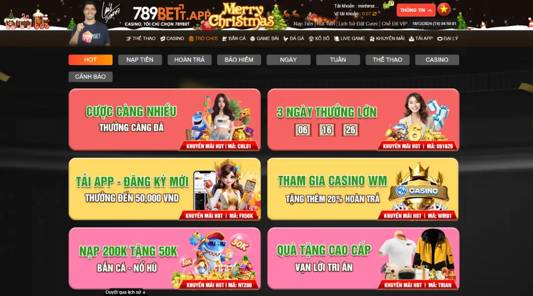 Khuyến mãi ngập tràn không giới hạn tại 789bet