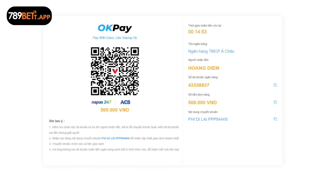 Nạp Tiền 789BET 2 | 789bett.app Nạp tiền bằng phương thức quét mã QR trên 789bet