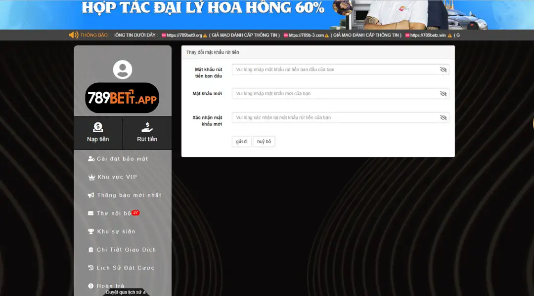 Rút Tiền 789BET 3 | 789bett.app Nên cài mật khẩu rút tiền trước khi rút tại 789bet