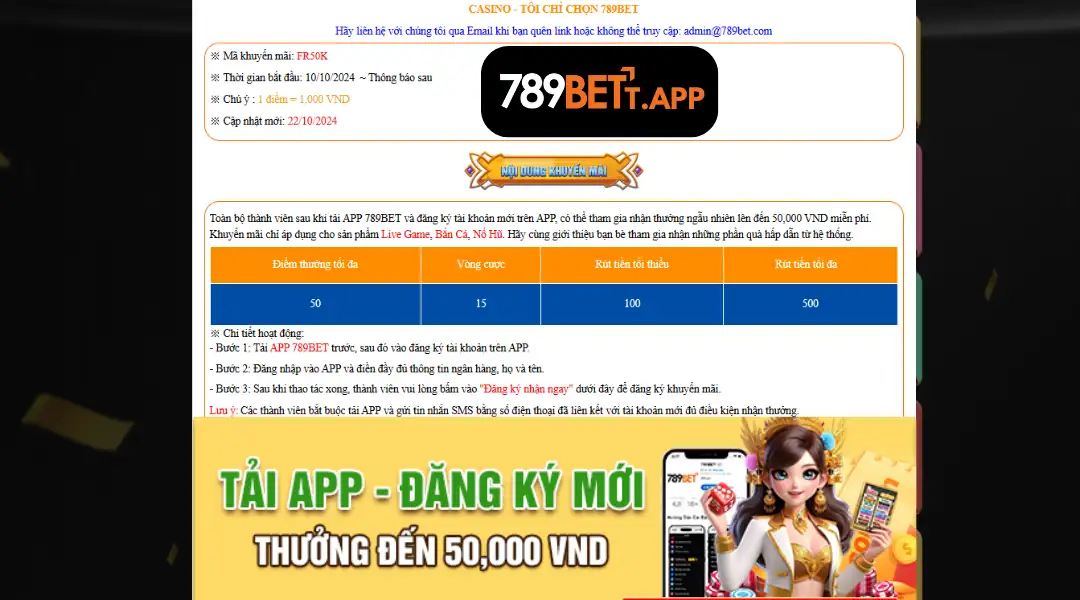 Tải app 789bet nhận 50k miễn phí