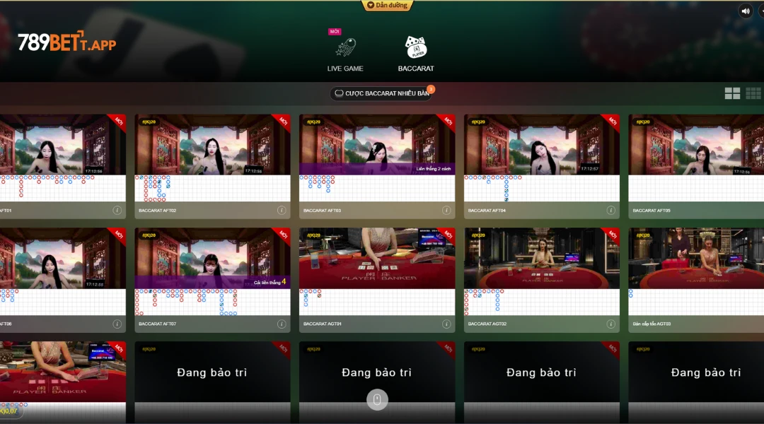 Baccarat cực đa dạng tại Motivation Casino 789BET