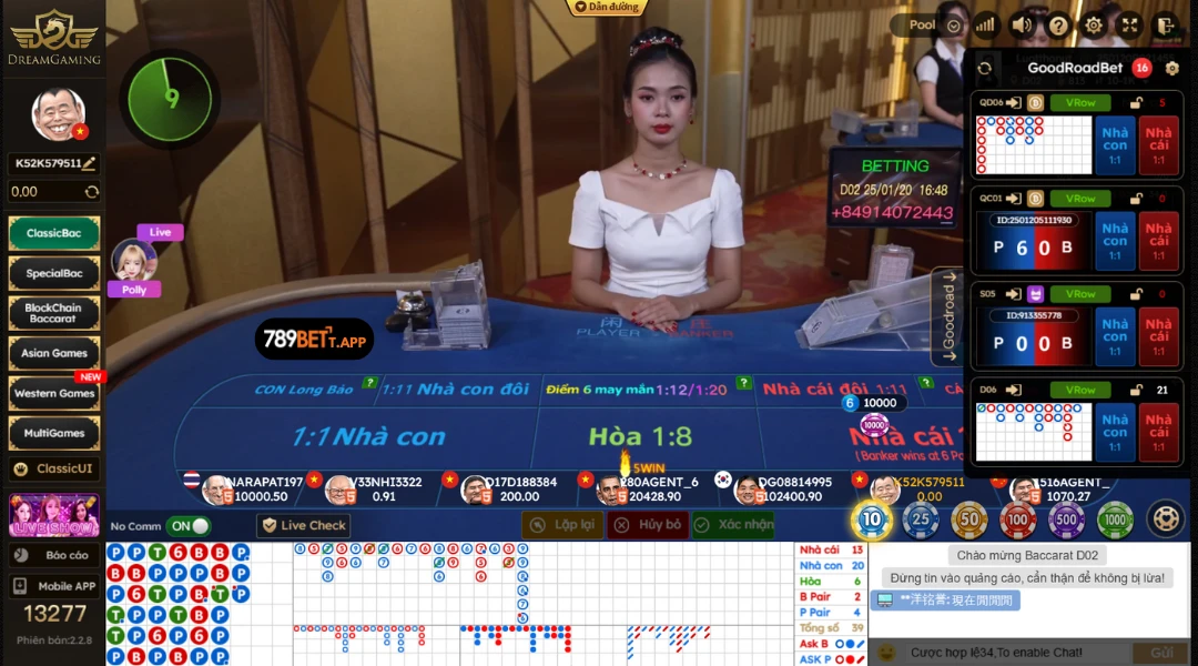 Trải Nghiệm Sảnh DreamGaming Casino Tại 789BET 3 | 789bett.app Baccarat là điểm đến lý tưởng nhất tại 789BET DreamGaming Casino