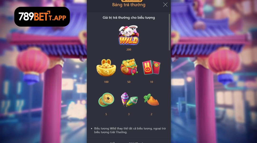 Các biểu tượng thưởng tại Fortune Rabbit