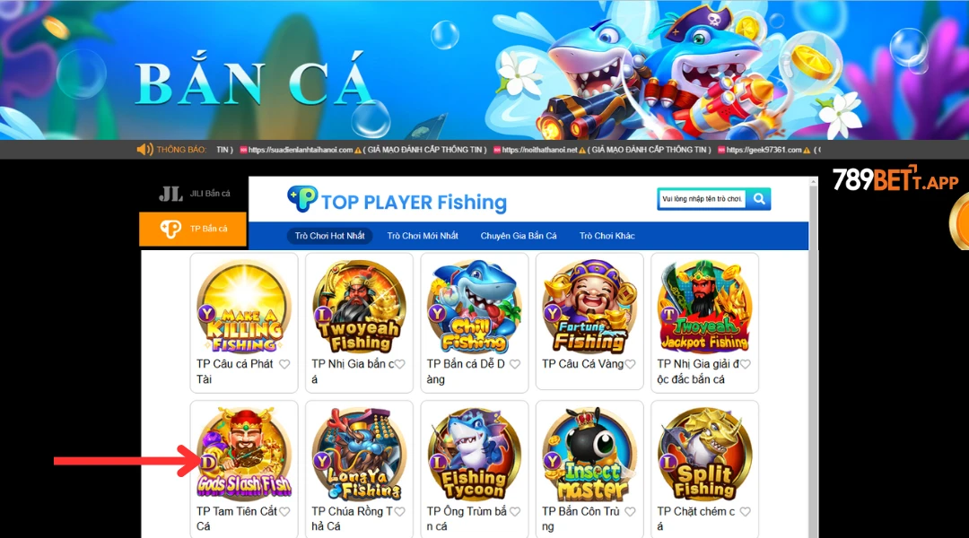 Gods Slash Fish sảnh TP tại 789BET