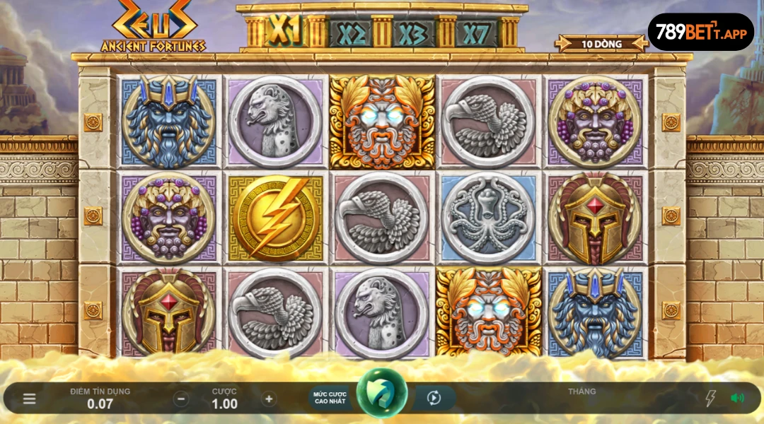 Hướng dẫn chơi Zeus Ancient Fortunes tại 789Bet
