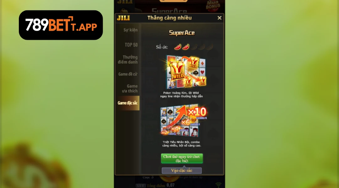 Nổ hũ Super Ace cùng cơ hội thắng lớn tại 789Bet