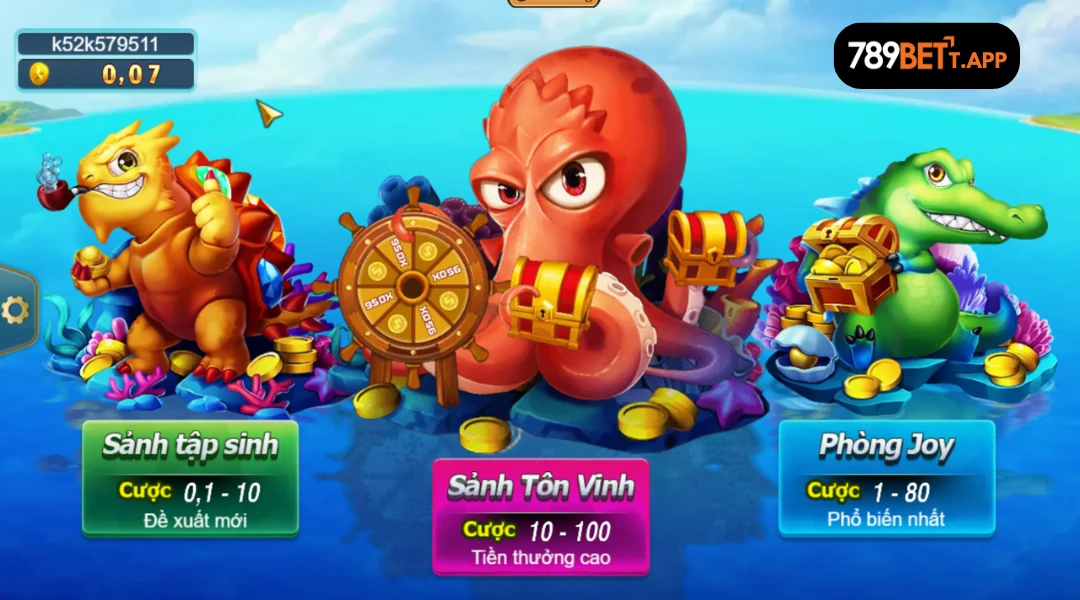 Tổng hợp các phòng chơi tại Mega Fishing 789Bet