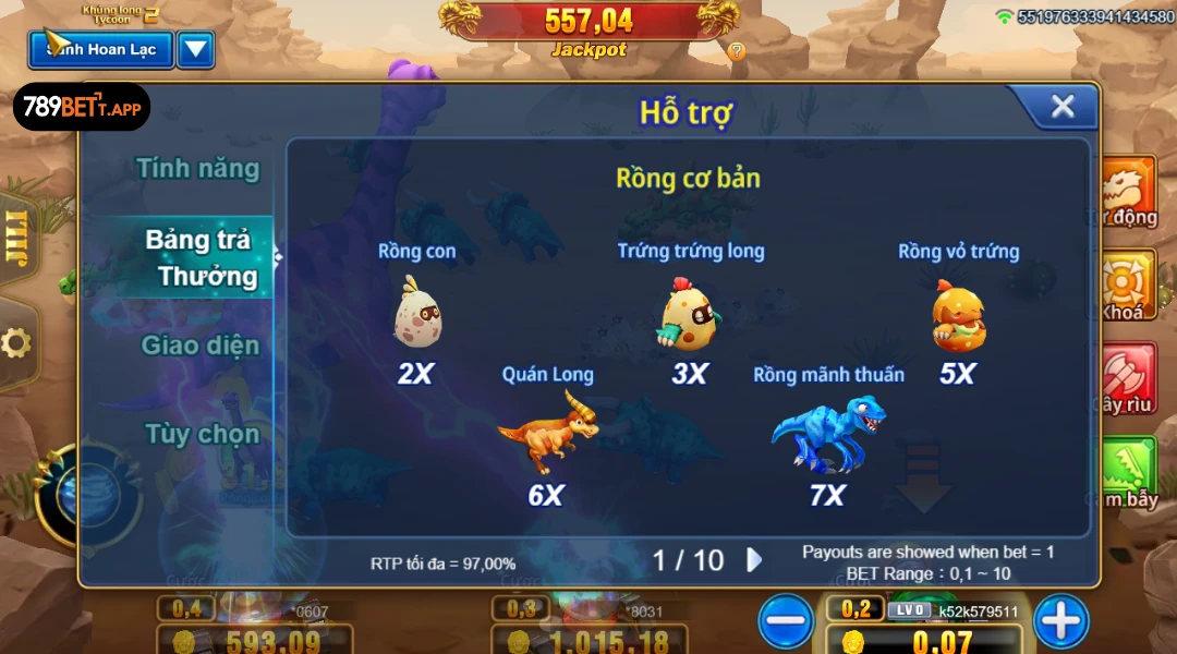 Bắn Cá Dinosaur Tycoon 2 Đại Dương Kỳ Thú 4 | 789bett.app Bảng trả thưởng tại Dinosaur Tycoon 2 nhà cái 789bet