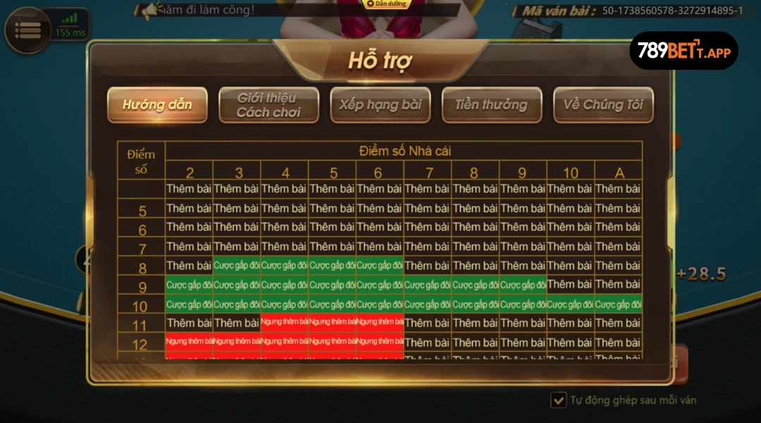 Hướng dẫn chơi game bài xì dách sảnh V8 Poker tại 789bet