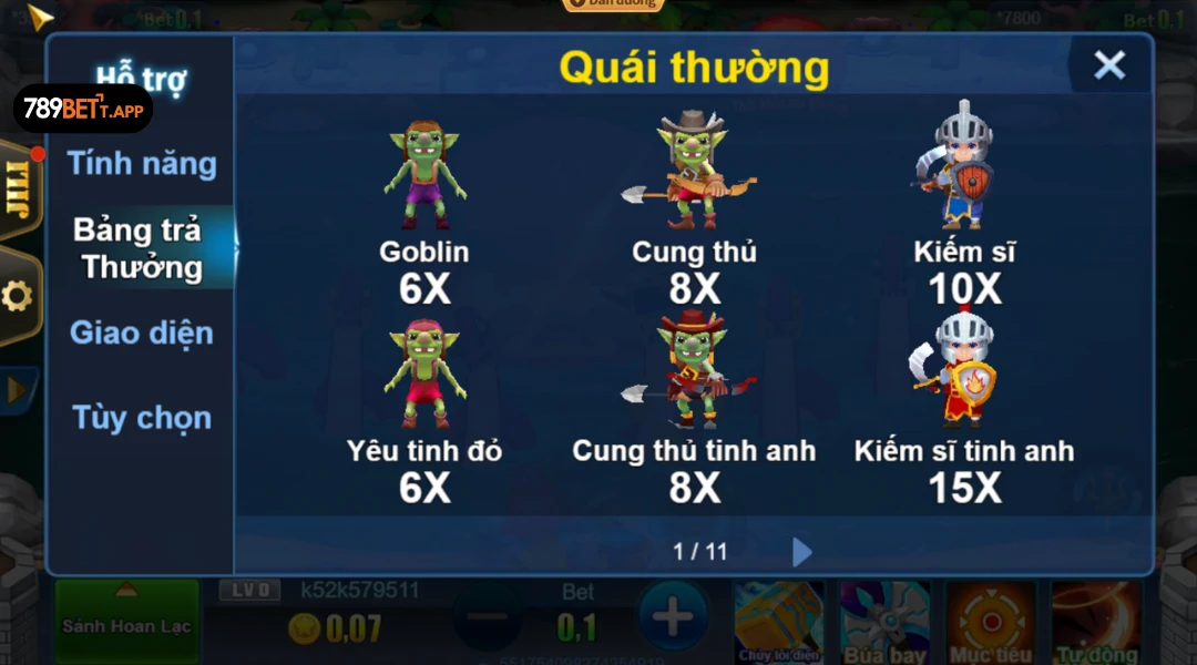 Phần thưởng tại bắn cá Boom Legend vô cùng phong phú
